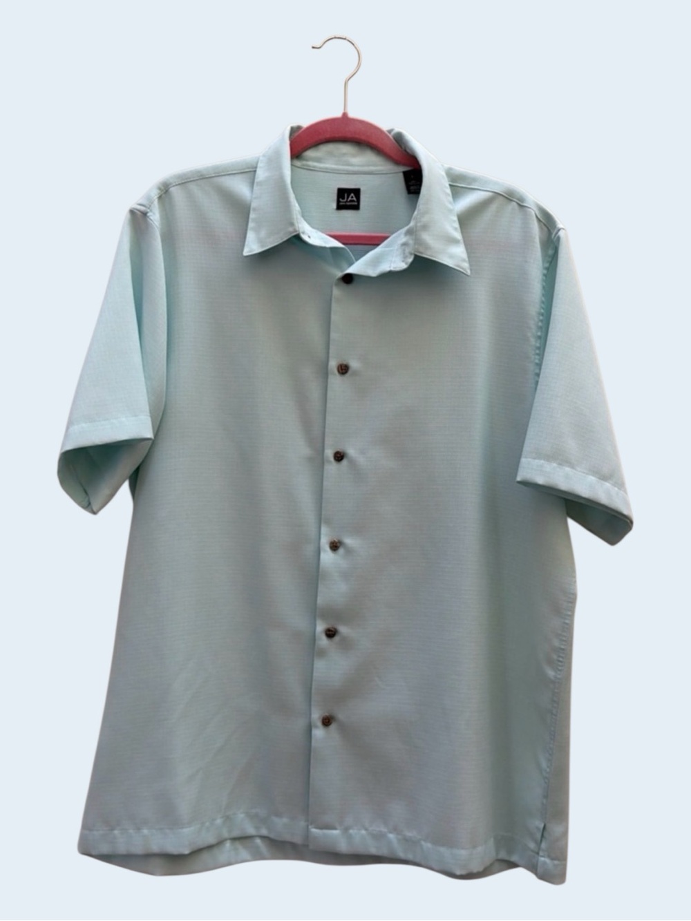 John Ashford Light Mint Short-Sleeve Button-Down Shirt